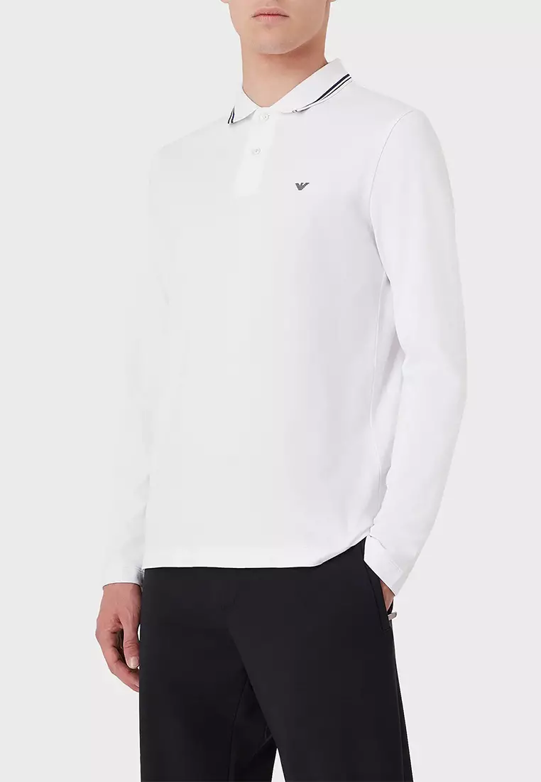 Mens armani long sleeve new arrivals polo