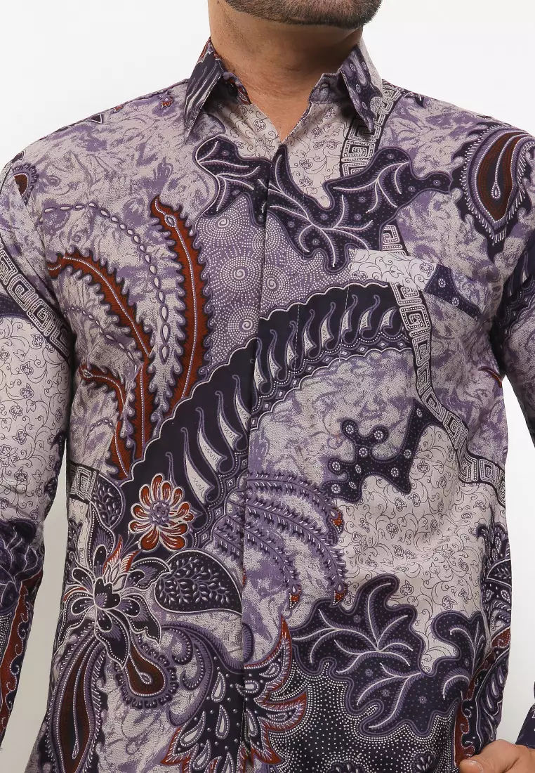 Rafardhan Kemeja Batik Premium Pria Casual Modern Lengan Panjang