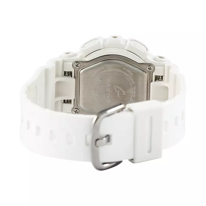 Jam Tangan Wanita Casio Baby-G BA-110XBE-7ADR Digital Analog Ice Blue Dial White Resin Band