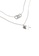 Glamorousky silver 925 Sterling Silver Fashion Simple Heart Pendant with Double Circle Necklace A9460AC27D48FDGS_2