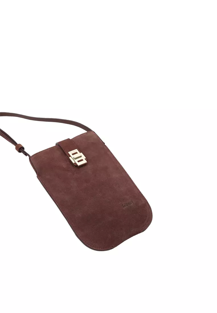 ZANA Phone Pouch - Suede Coconut