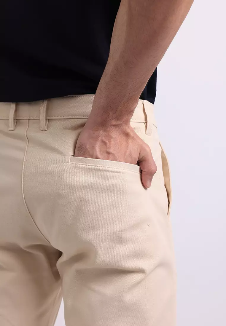 Manzone Celana Panjang Chinos Pria Slim Fit Roku - Beige