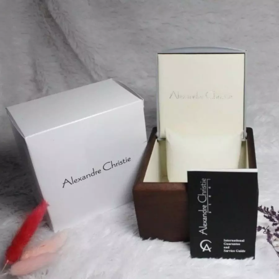 Alexandre Christie 6667 Rantai Hitam Rosegold Cowok