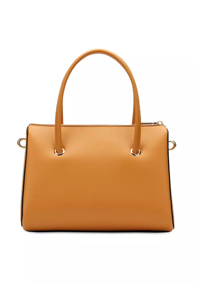 Women's Top Handle Bag / Sling Bag / Crossbody Bag - Yellow