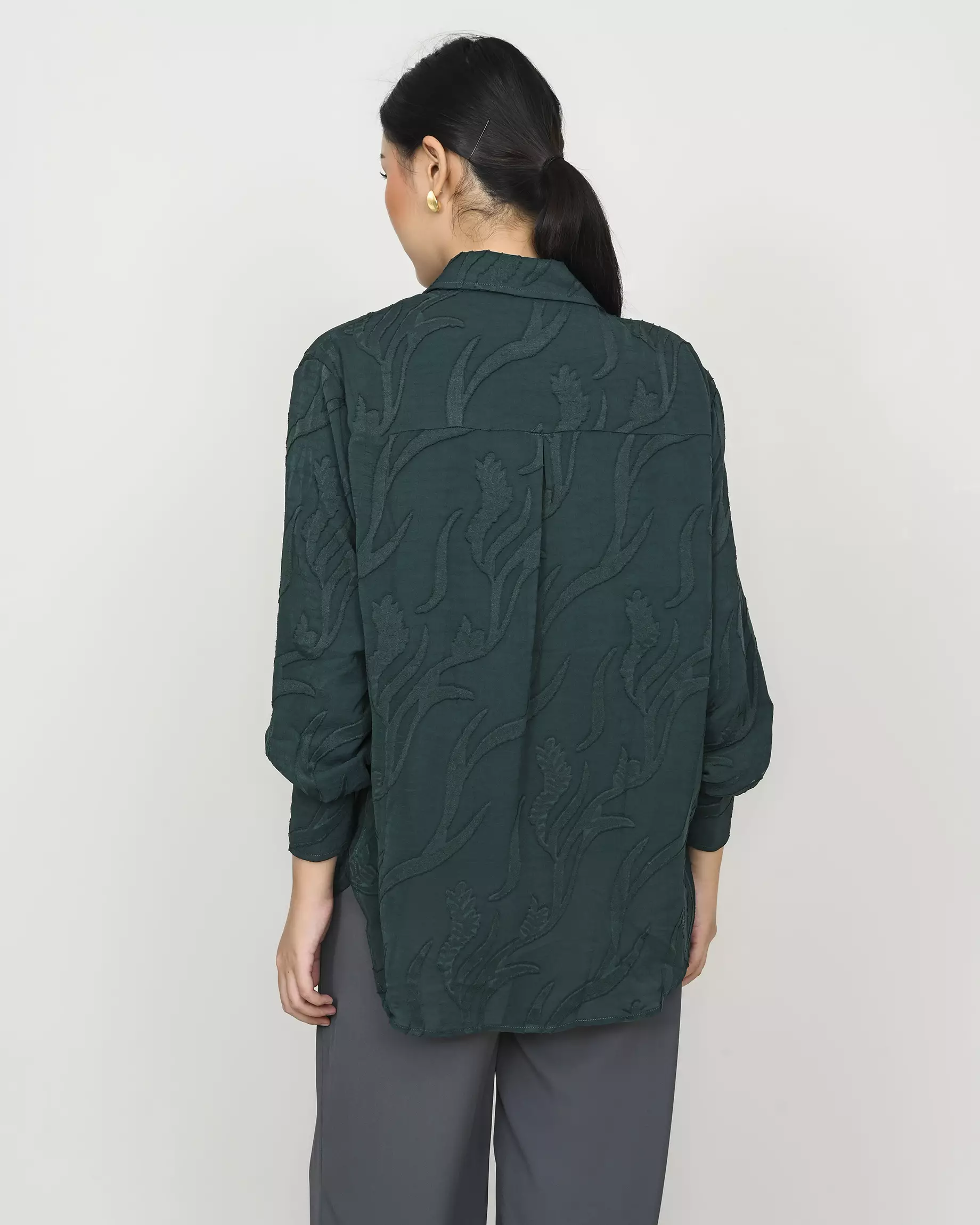 Geulis.id OLIVIA SHIRT - Emerald
