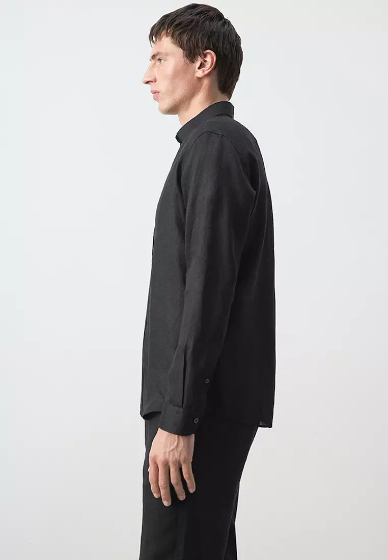 Regular-Fit 100% Linen Shirt