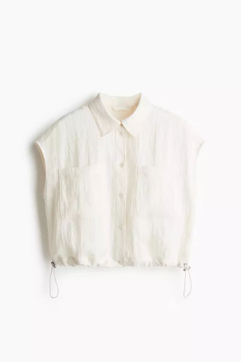 Drawstring-detail shirt