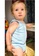 AKARANA BABY blue Sleeveless Bodysuit Baby Romper - Blue Stripe 30C4CKAB16292DGS_2
