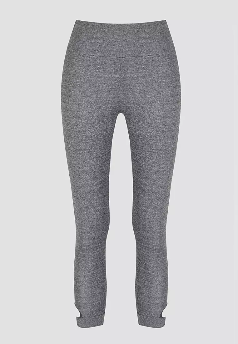 Grey Knotted Detail Leggings