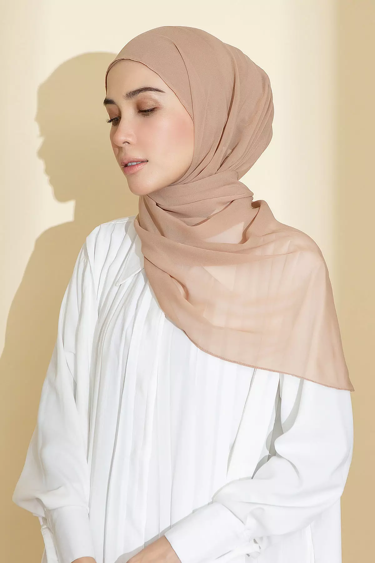 Ovel Shawl (Pashmina Oval Lozy x Hamidah) Nude