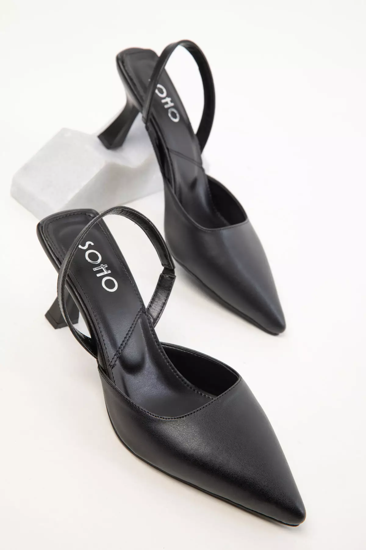 Black Women's Classic Heeled Shoes 20430