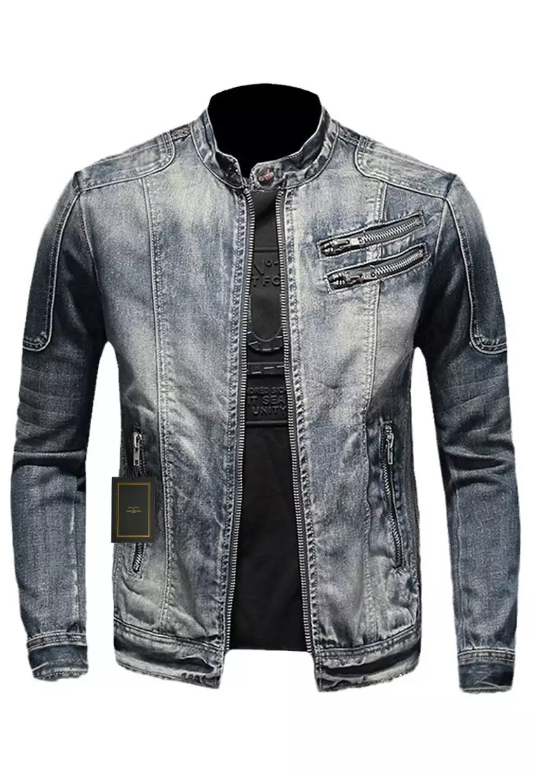 Slim Denim Biker Jacket MJY-N1214-2