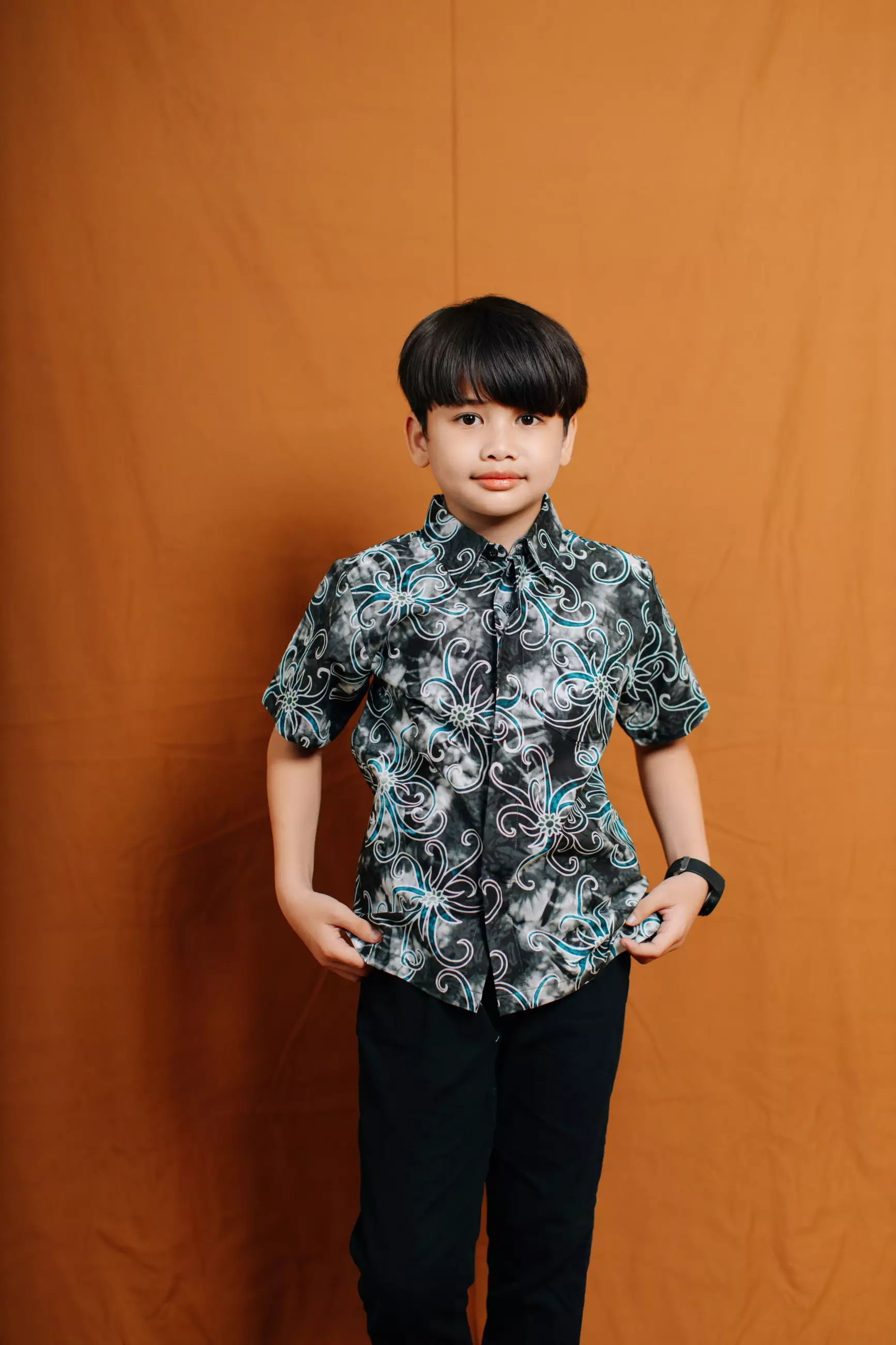 Adyatma Adeeva Black Kemeja Batik Anak Pria Kemeja Batik Anak Cowok Katun