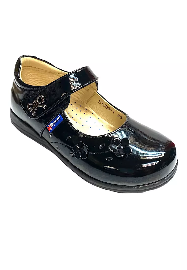 Girls black patent leather shoes sale