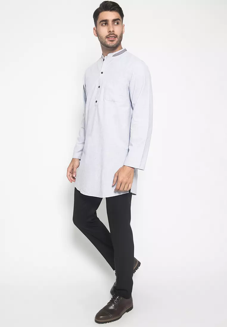 LGS - Baju Koko - Polos - Abu - Slim Fit - JSH.385.B1003KF.299.C