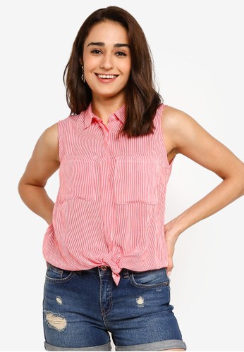 Jual Lc Waikiki Sleeveless Viscose Shirt Original Zalora Indonesia