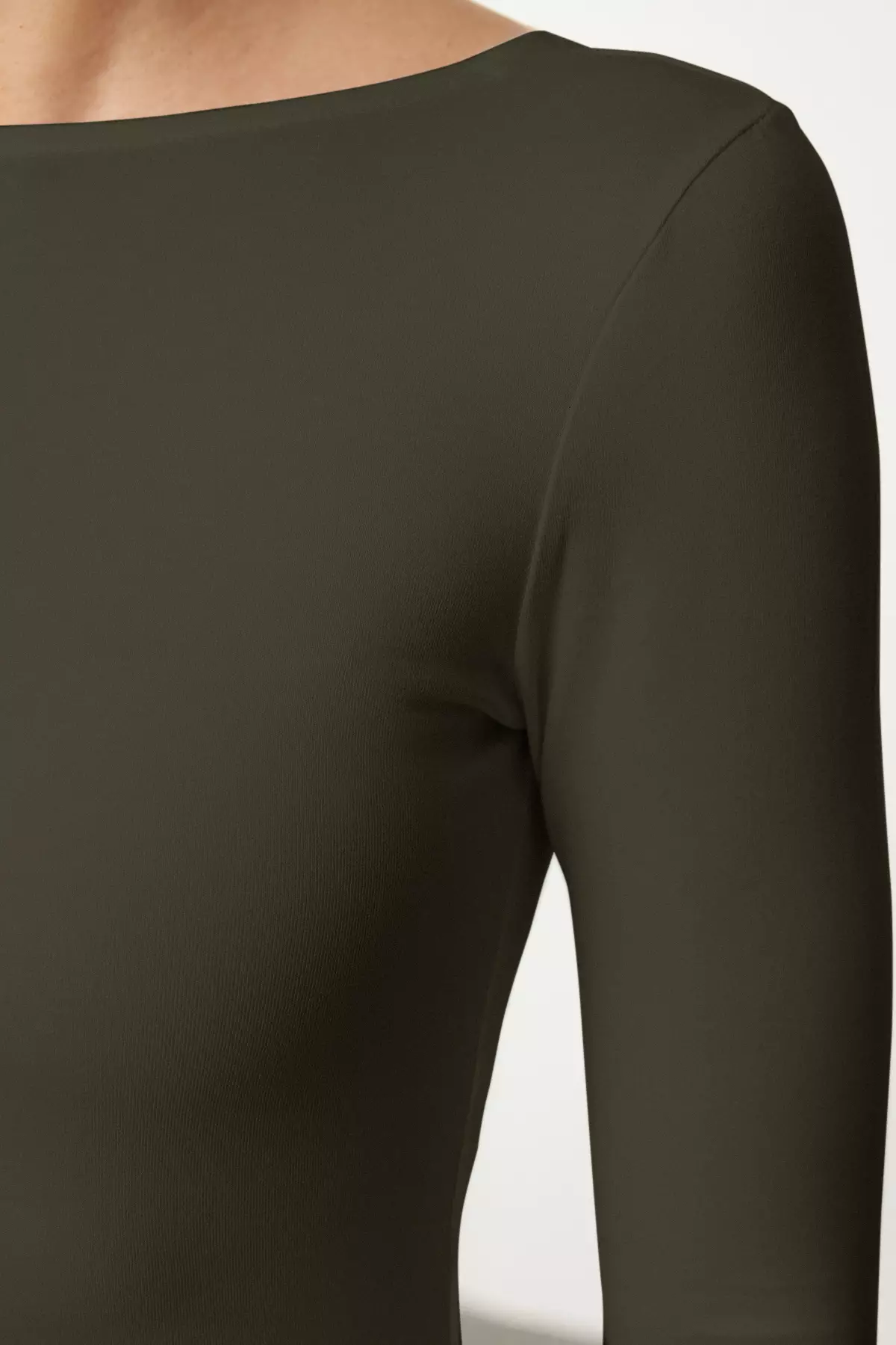 Khaki Cotton Flexible Backless Fitted/Flexible Blouse Twoaw24Bz00160