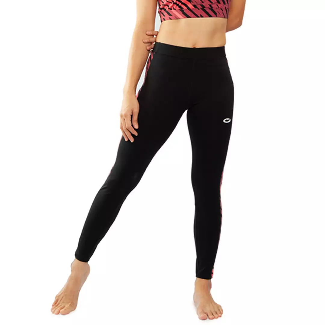 Celana Olahraga Wanita  Legging Side Monokrom Print