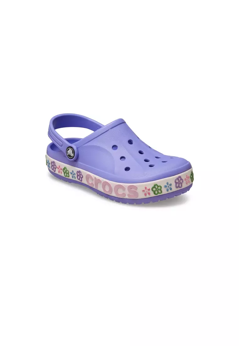 Discount on Crocs  shoes - SKU: Toddler Bayaband Flower Band Clog  in Digital Violet