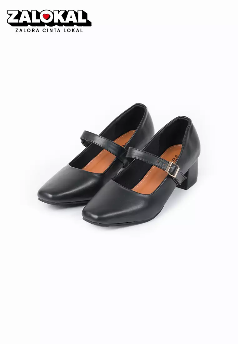 SEIS Rasy Sepatu Wanita Heels 5 cm - BLACK