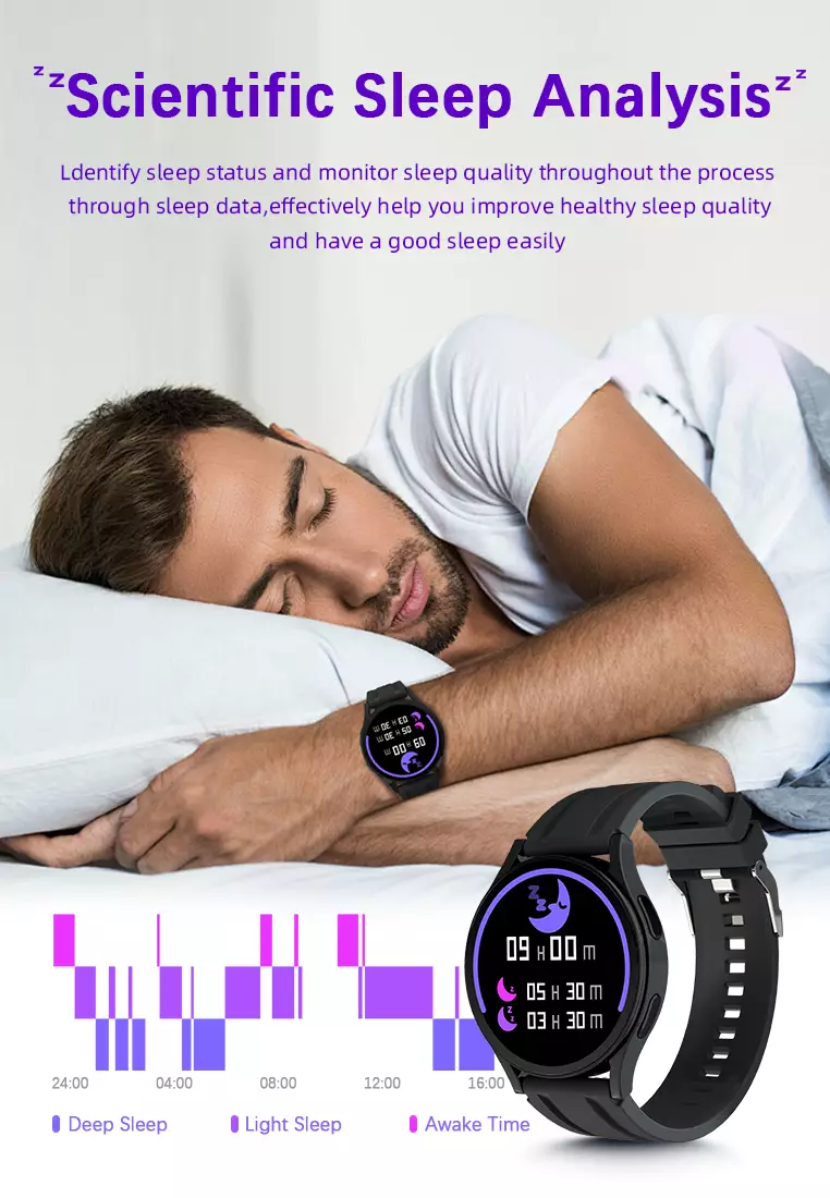 Smart Watch Pria Multiple sports mode Intelligent heart rate monitoring Jam Pintar blacksilver