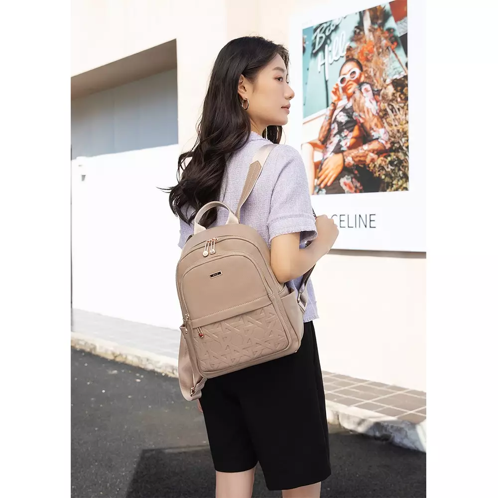 En-ji Yebina Backpack Wanita Warna Khaki