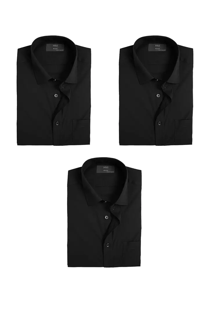 3 Pack Regular Fit Short Sleeve Shirts