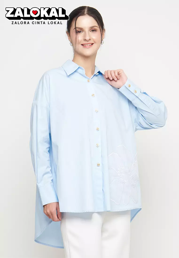 Kamilaa by Itang Yunasz Kemeja Victoria Blue