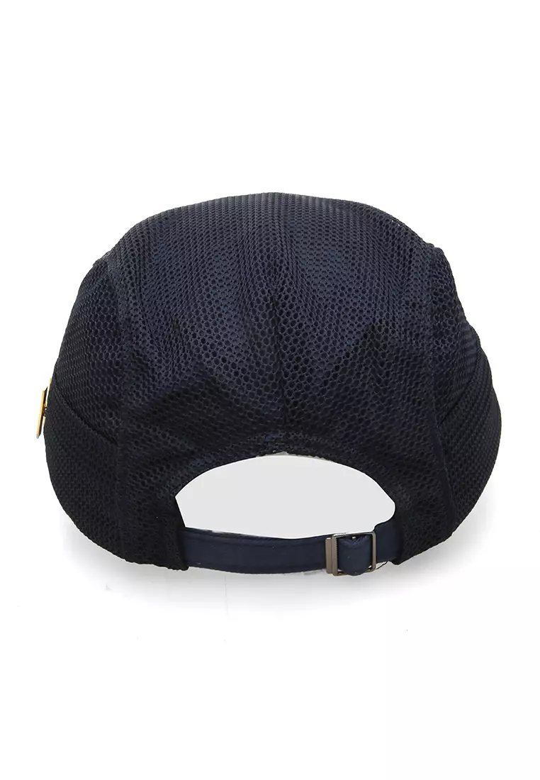 Kai Aksesoris Fashion Topi Pria Wanita Flat Hat Adjustable Strap Material Cotton ORIGINAL - Navy