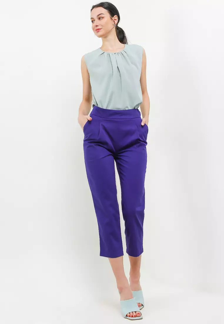 Petite Formal Crop Pants
