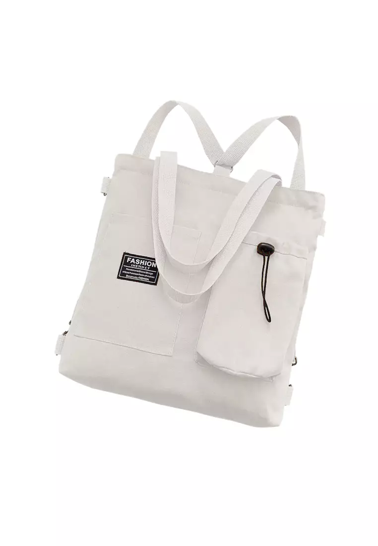 AFRENZ Canvas Crossbody Convertible Backpack Tote Bag