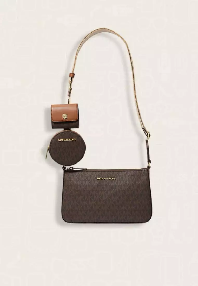 Jual MICHAEL KORS Michael Kors Jet Set Logo Crossbody Bag with