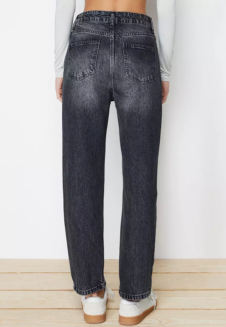 Denim Nike Air Force Zara Celana Wanita Aurelie High Rise Straight