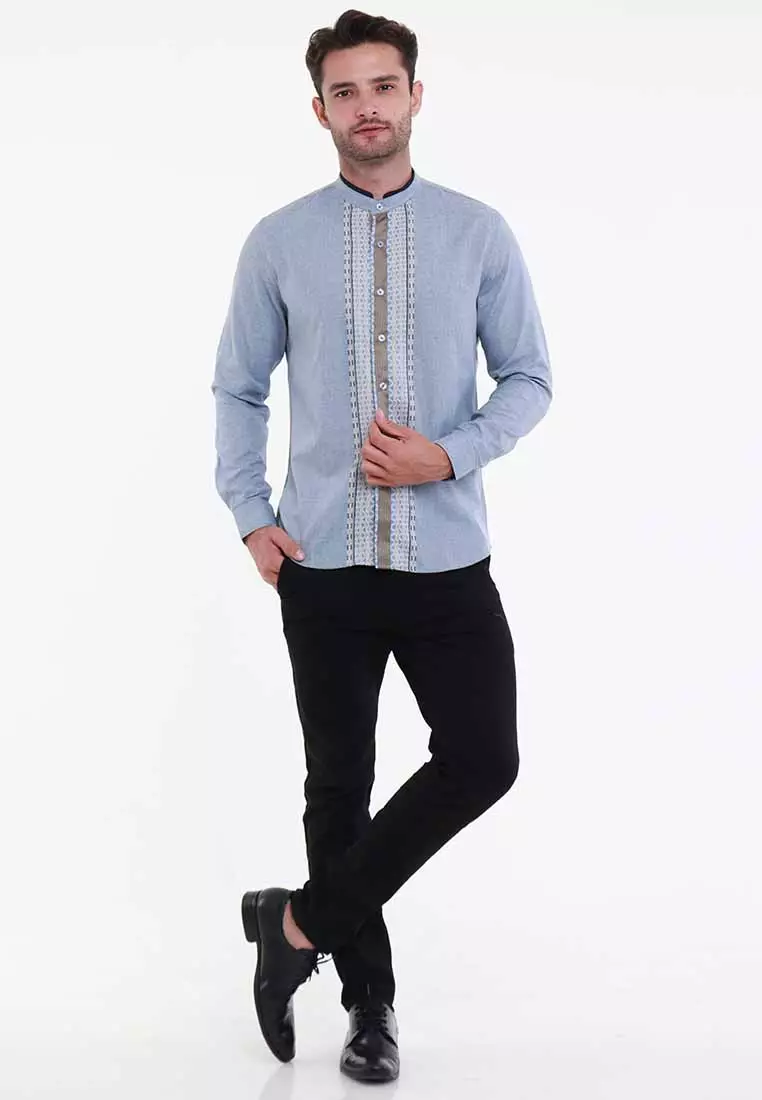 MAGINOT DAWUD BLUE Koko Slim Fit Lengan Panjang