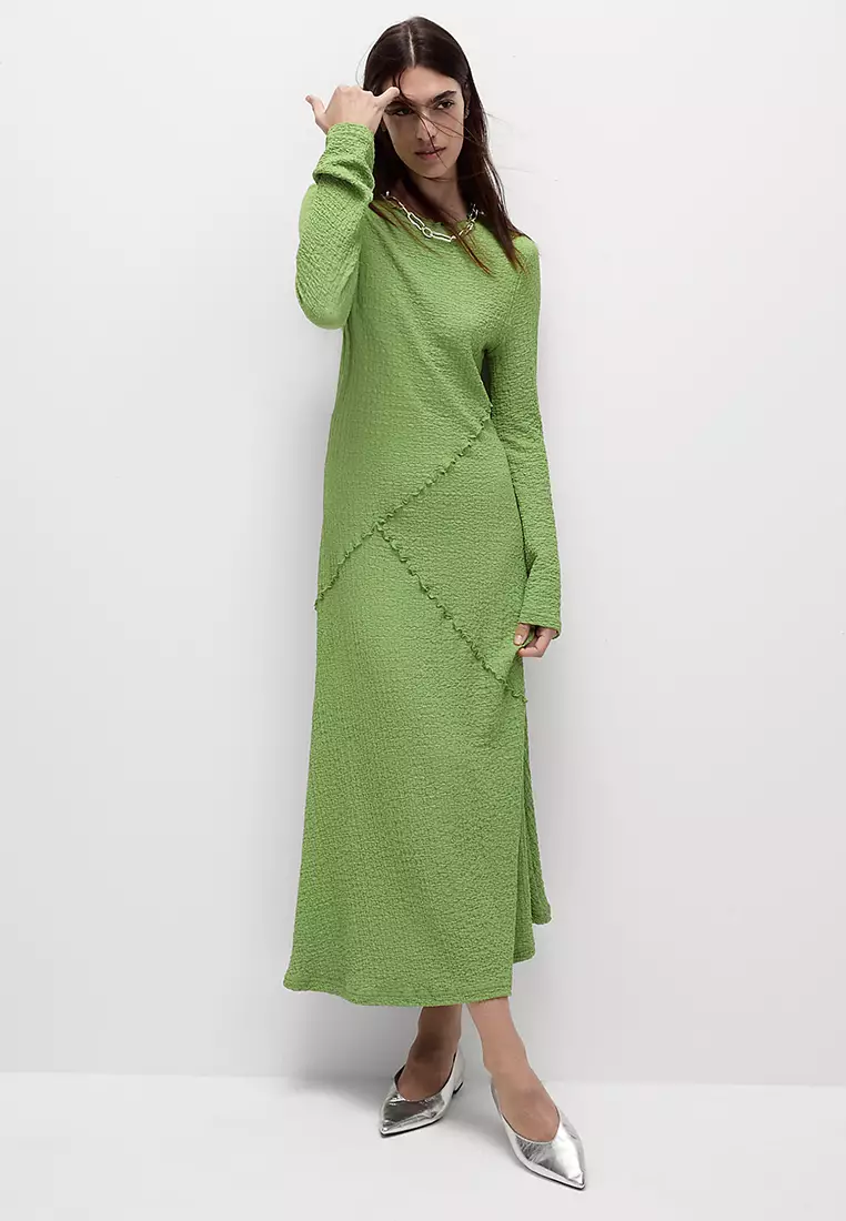 Jual Marks & Spencer Jersey Textured Midaxi Relaxed Skater Dress ...