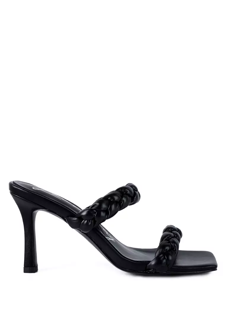 Discount on London Rag  shoes - SKU: Black Braided Strap Heels