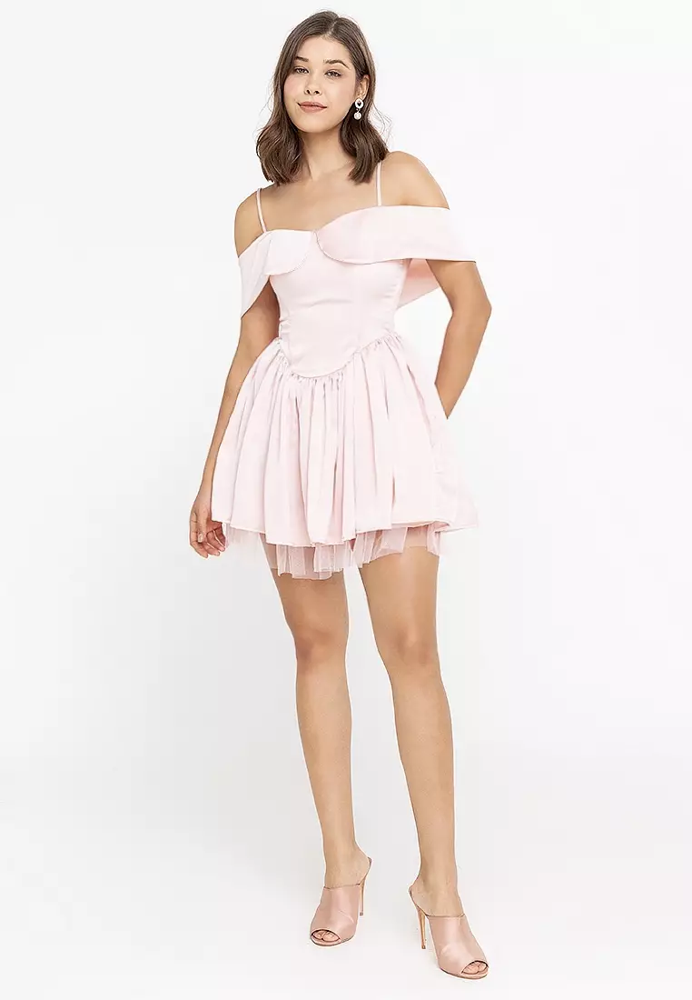 Clara Belle Off-The-Shoulder Corset Mini Dress