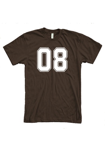 MRL Prints brown Number Shirt 08 T-Shirt Customized Jersey B4269AA1761384GS_1