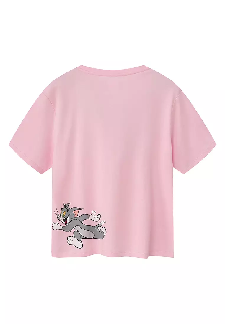 Women's Tom and Jerry Boyfriend Fit Printed Tee