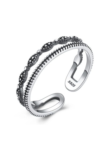 Rouse silver S925 Fashion Ol Geometric Ring 5CDD1ACB3DFDA9GS_1