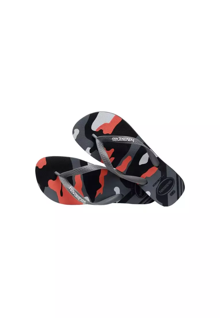 Kids Top Camu Flip Flops - New Graphite