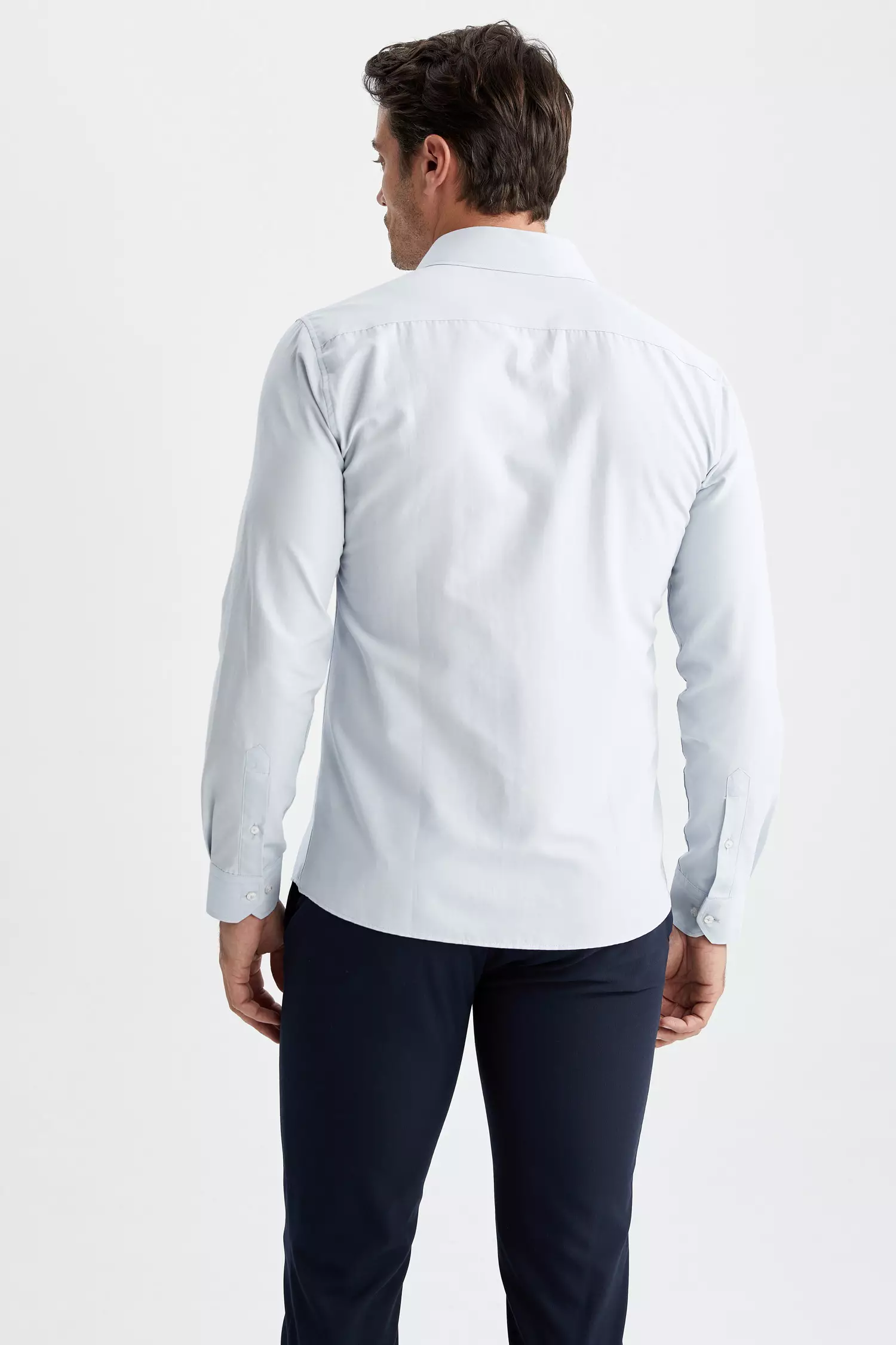 White polo neck deals long sleeve top