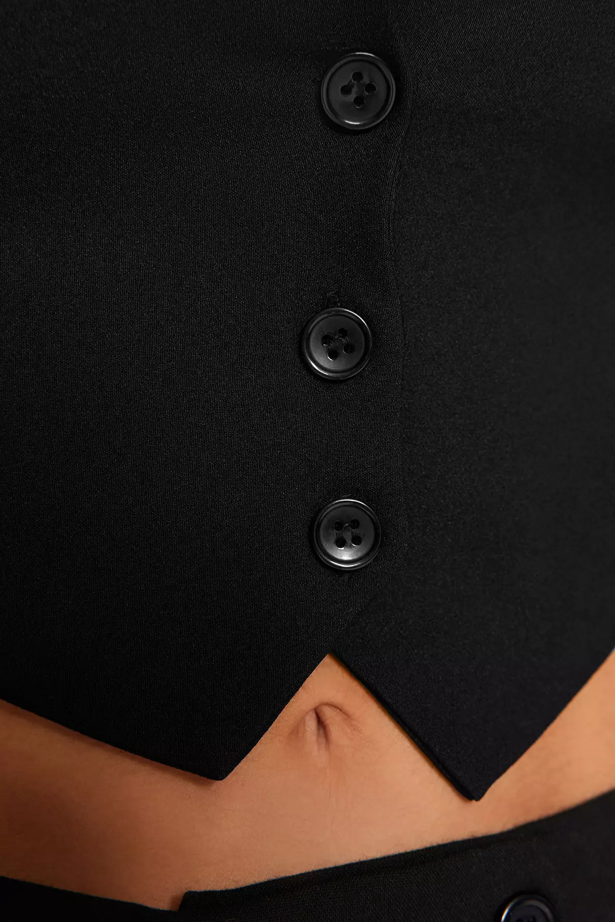 Strapless Buttons Detail Bustier