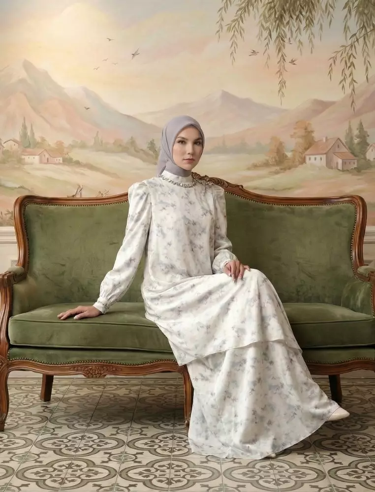Arshera Dress | Dress Wanita  | Bahan Printed Silk