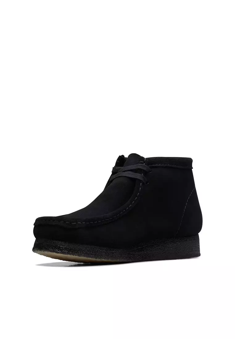 Buy Clarks Mens Wallabee Boot Moccasins - Black Sde 2026 Online