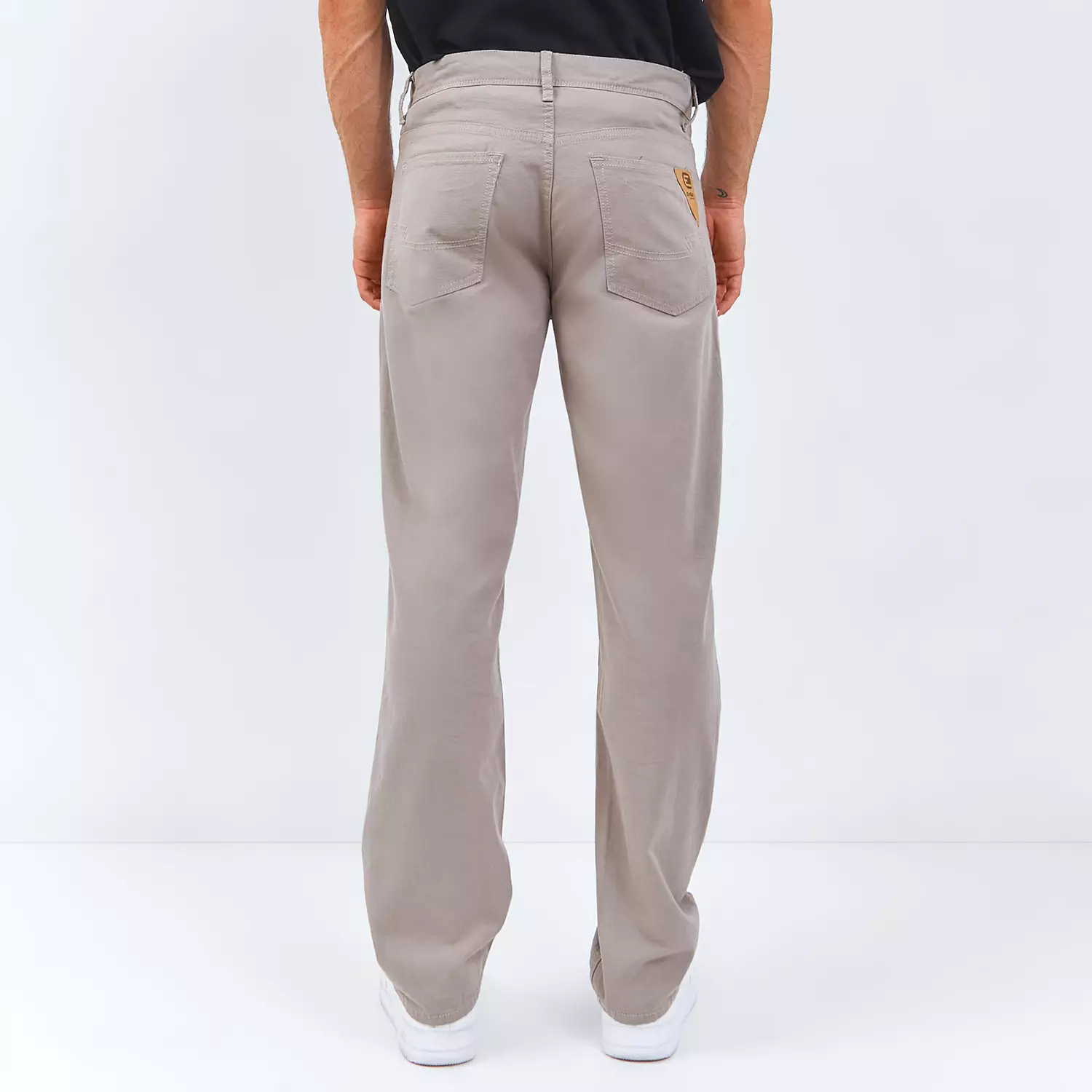 EMBA DENIM - Celana Panjang Pria Regular Fit Non Stretch Material Kanvas (Normal Size) Warna Light Brown - BS08.1