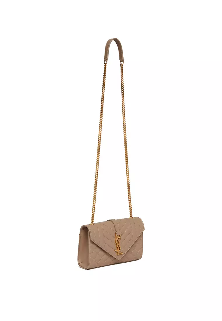 Envelope small bag in grain de poudre embossed clearance leather