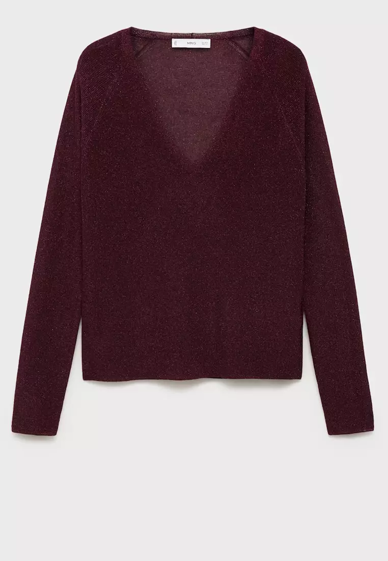 V-Neck Lurex Sweater
