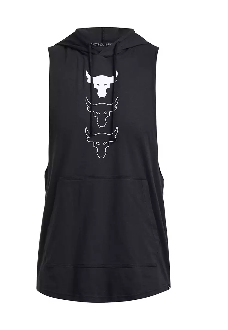 Project rock sleeveless hoodie black 2025