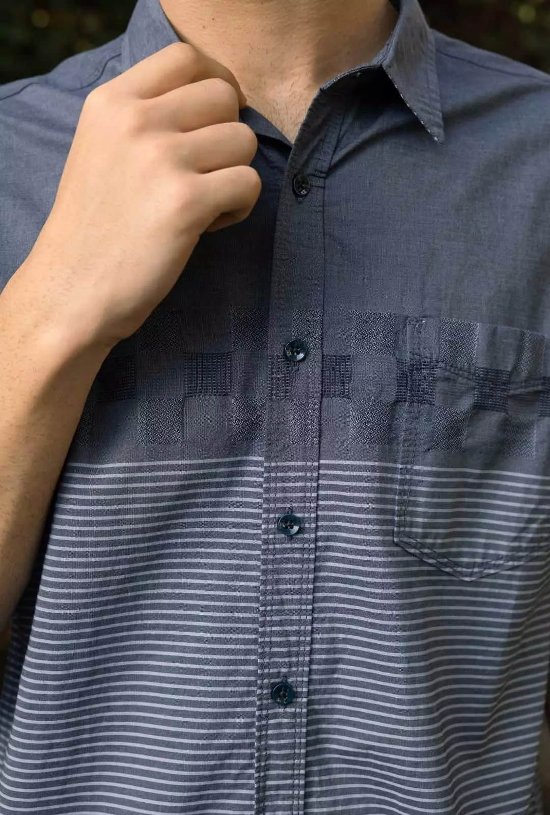 POLICE Kemeja Border Printing Regular Fit Pria